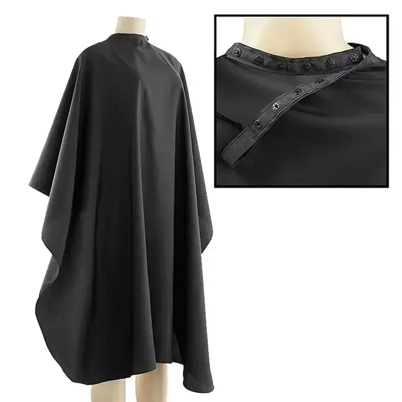 Professional Black Hairdressing Cape for Salon Use