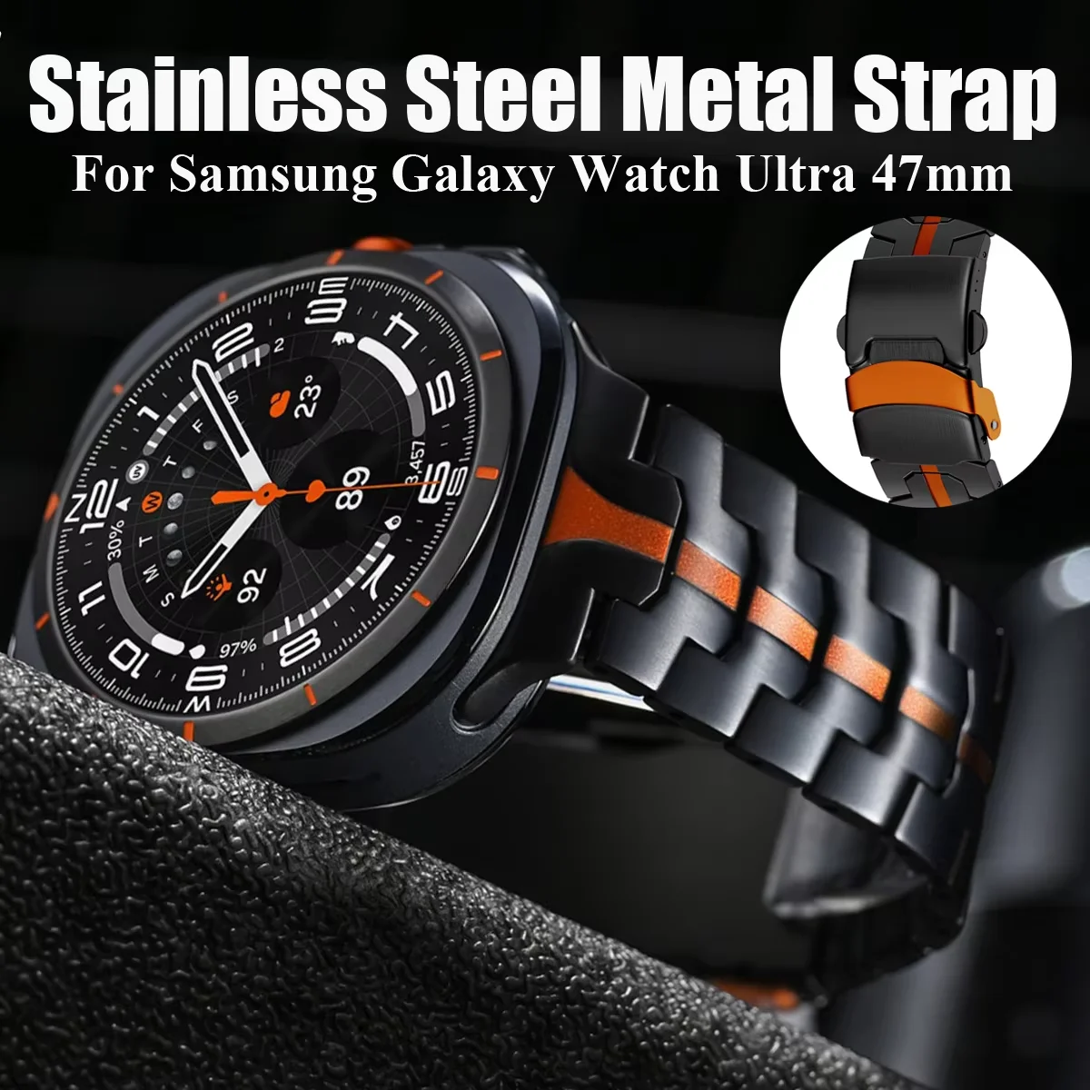 

Titanium Metal Strap For Samsung Galaxy Watch Ultra 47mm No Gaps Men Light Bracelet Wristband Galaxy Watch Ultra 7 47MM correa