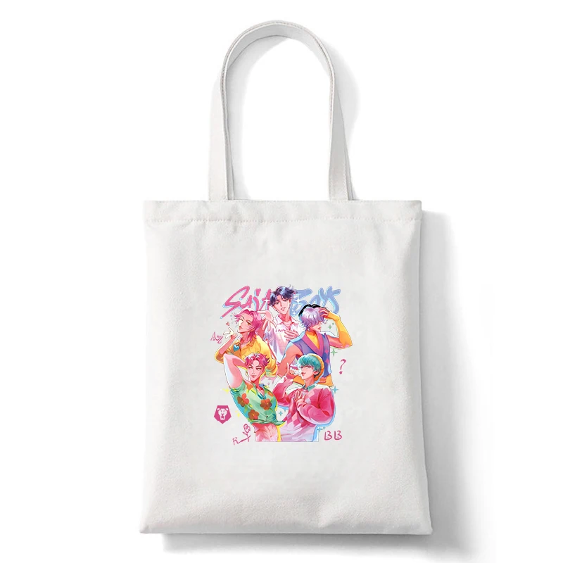 Moda Cool Tema musicale KPop Demon Hunters Stampa Borsa a tracolla da donna in tela Kawaii Cartoon Ragazze Ragazzi Borsa stile semplice Regali