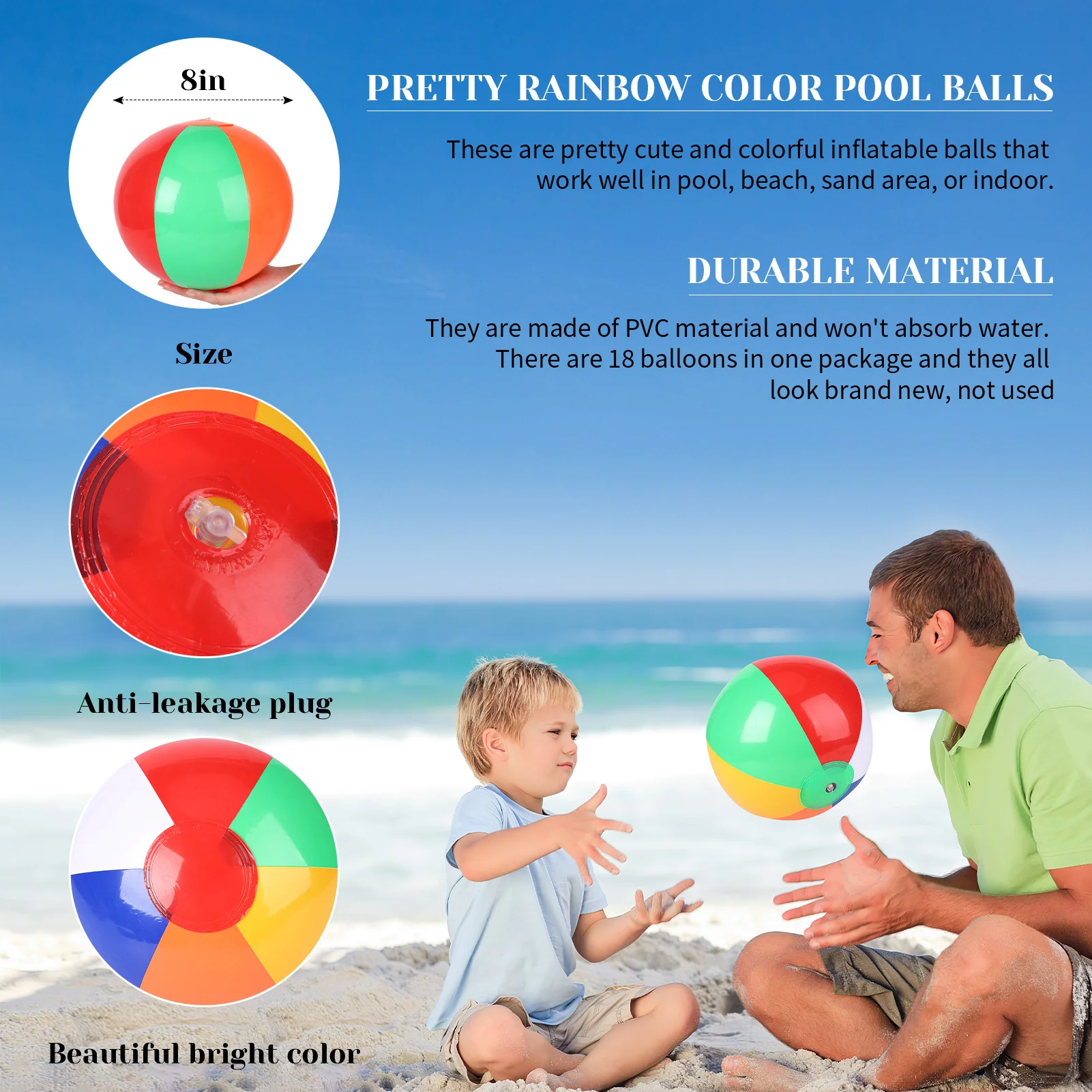 18 pçs bolas de praia infláveis para crianças piscina jogar cores verão bola de água diversão ao ar livre indoor jogar atividades aniversário favores