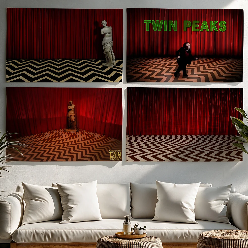 TV Twin Peaks flag Tapestries Outdoor Parties Bedrooms Living Rooms Dorm Rooms Wall Decor Banners Gifts