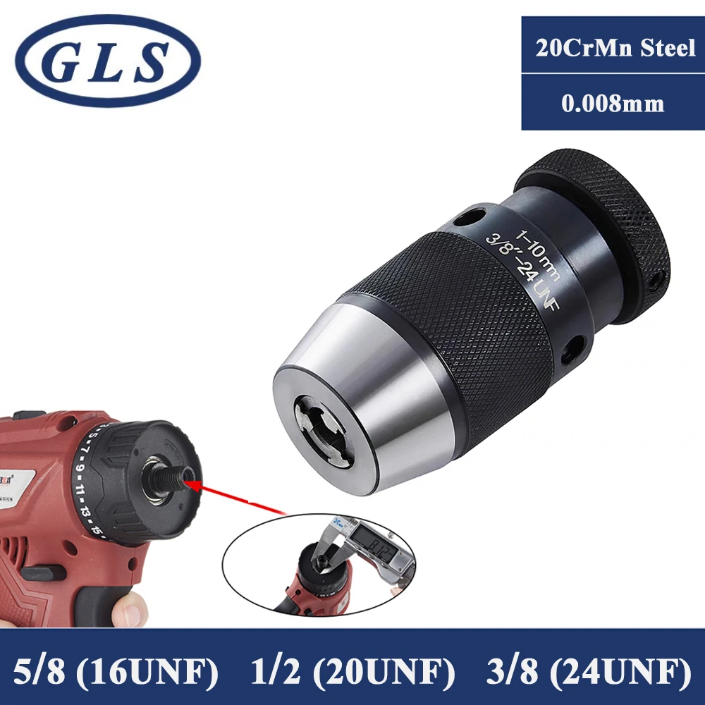 Mandril Keyless Auto-aperto para Máquina de Perfuração Mandril de Broca de Rosca Mandril de Pinça 16unf 20unf 24unf 824unf 116 8-16unf