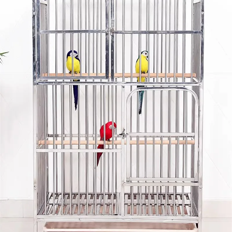 Stainless steel gold steel parrot bird cage medium thrush myna pet metal  large parrot