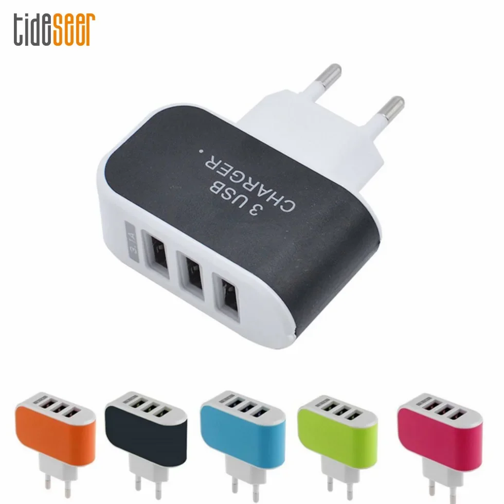 

1000pcs 3 Ports 3.1A Triple USB Port Wall Home Travel AC Power Charger Adapter US/ EU Plug for iPhone Xiaomi Huawei Mobile Phone