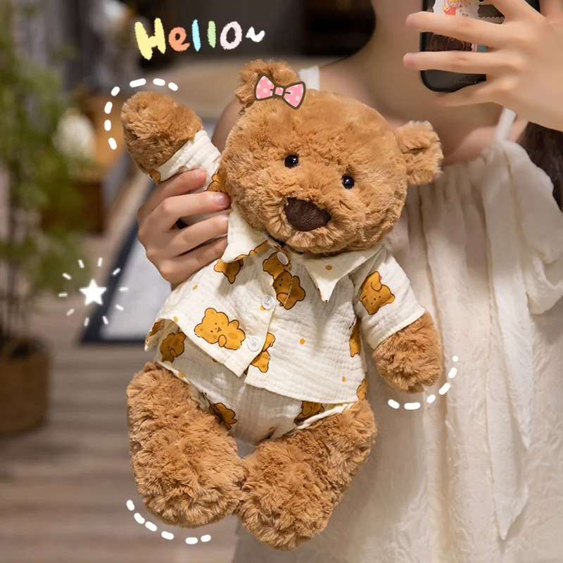 Dressing Bear Plush Cartoon Animal Toys Can Change Clothes Creative Bears Stuffed Dolls Kawaii Room Decor Kids Birthday Gifts