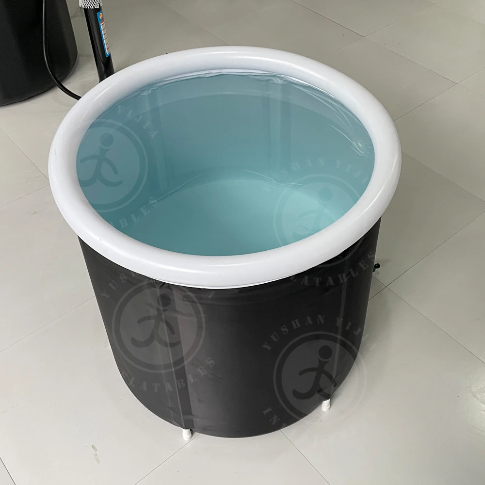 Vasca da bagno per il ghiaccio vasca per immersione fredda atleti-vasca da bagno Freestanding portatile per il recupero e la terapia dell'acqua fredda, bagno con botte di ghiaccio