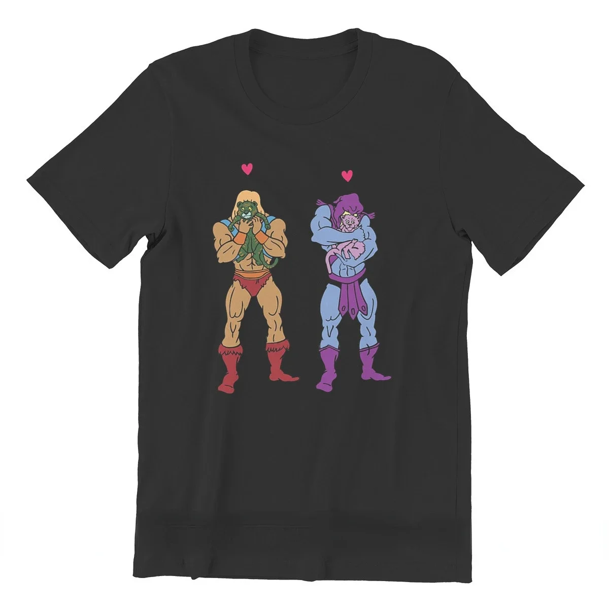 He-Man and The Masters of The Universe Skeletor Snuggle Break Tshirt Retro Anime Shirt Men Clothing Summer Casual Tee Camisetas