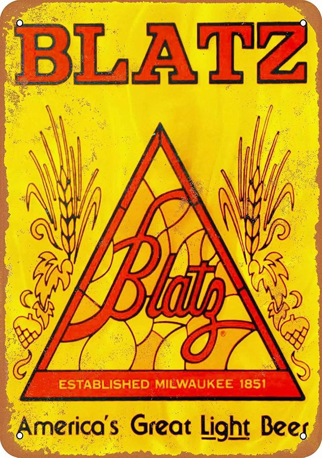 PaBoe 12 x 16 METAL SIGN - Blatz Beer - Vintage Decorative Tin Sign