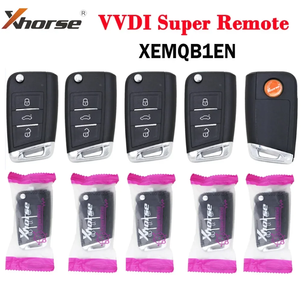 10pcs/lot Xhorse XEMQB1EN MQB Type VVDI Super Remote with XT27 XT27A66 Chip Work for VVDI2 /VVDI MINI Key Tool/ Key Tool Max