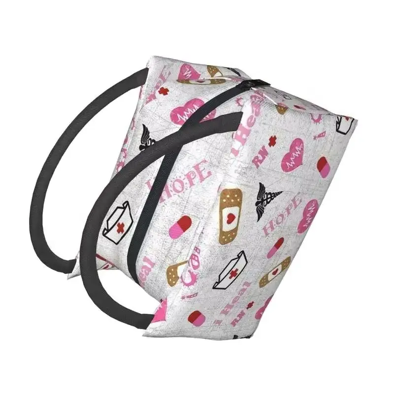 

Pink Thermal Insulated Lunch Bag Women Nursing Supplies Resuable Lunch Container Office Outdoor Storage Meal Food Box