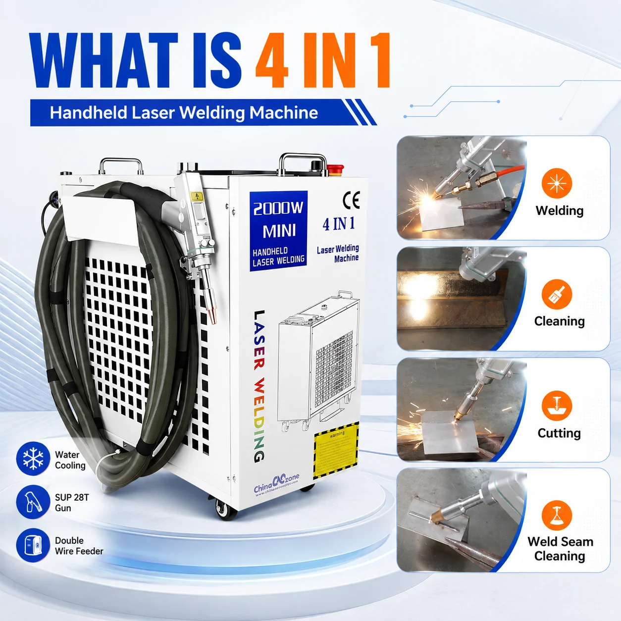 2000W 4-in-1 Handheld Fiber La - Laser Cleaning Machine 2000W recension och pris