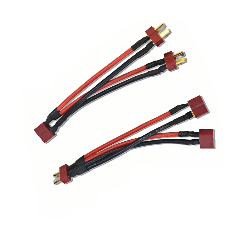 

Кабель-разветвитель T-образный Y-образный с силиконовой изоляцией для параллельного подключения аккумуляторов, двойной удлинитель для радиоуправляемых моделей квадрокоптеров и самолетов с фиксированным крылом