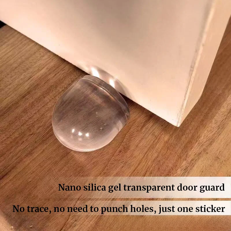 The Door Stopper Is Self-Adhesive, Anti-Collision, Perforation-Free and Transparent, Suitable for Wall Furniture