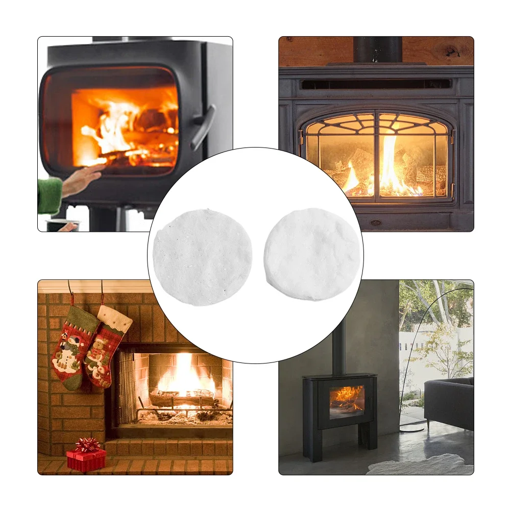 Ceramic Wool Sponge Cotton Round Calcium-Magnesium-Silicate Fibres Firebox Safety Bio Fire Fireplaces Accessories