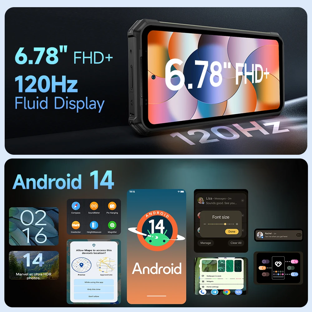 Ulefone-armor 24 ruggedスマートフォン,NFC,22000mah,24GB 256GB, 6.78インチ,120hz,64mp 64mp,グローバルバージョン