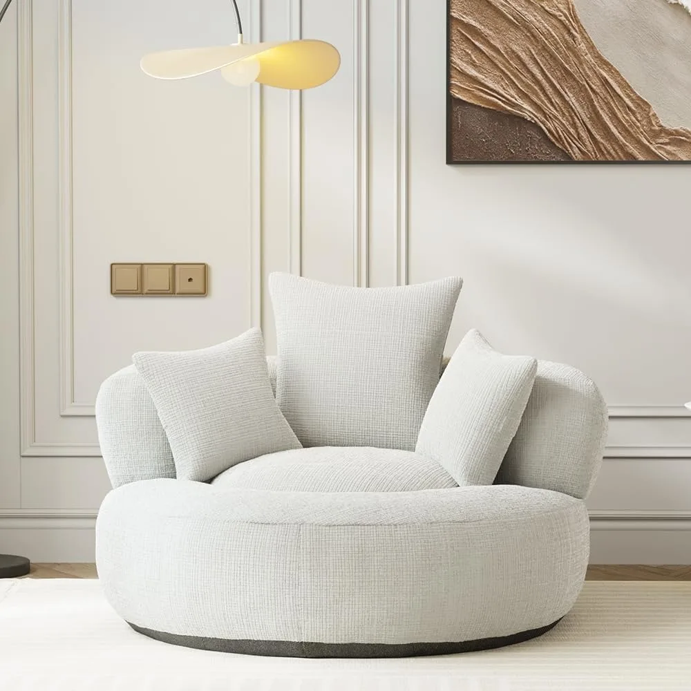 Bean Bag Chairs for Adults, Bean Bag Sofa with Pillows, High-Density Foam Filled, Lazy Sofa for Living Room, Bedroom, Dorm Room,