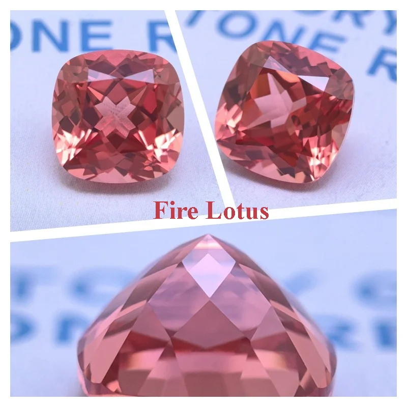Im Labor gezüchteter Padparadscha-Edelstein in ovaler Form, Farbe „Feuerlotus“, für die Herstellung von DIY-Ringen, Halsketten und Ohrringen, mit wählbarem Zertifikat. – Detail 7
