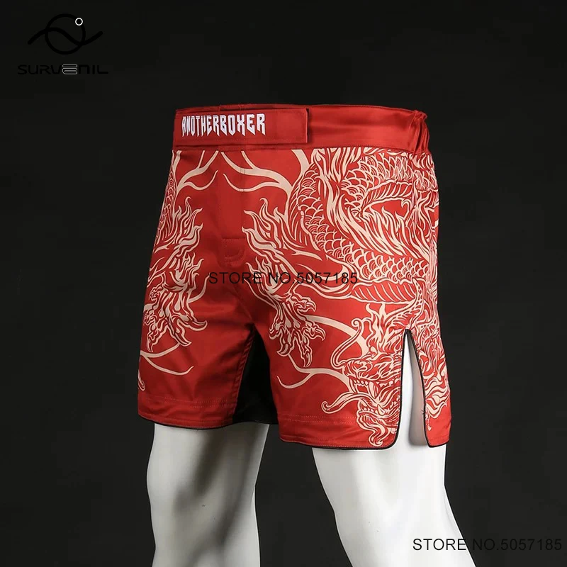 Spodenki MMA Mężczyźni Spodnie do walki Kobiety Dzieci Sztuki walki Czerwony Smok Wrestling Grappling Odzież BJJ Kickboxing Muay Thai Spodenki bokserskie