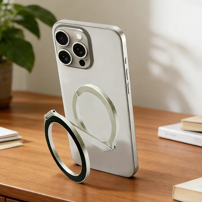 

Cell Phone Double-sided Strong Magnetic Holder for Magsafe Phone Ultra-thin Folding Magnet Stand Bracket for iPhone 16 17 Xiaomi