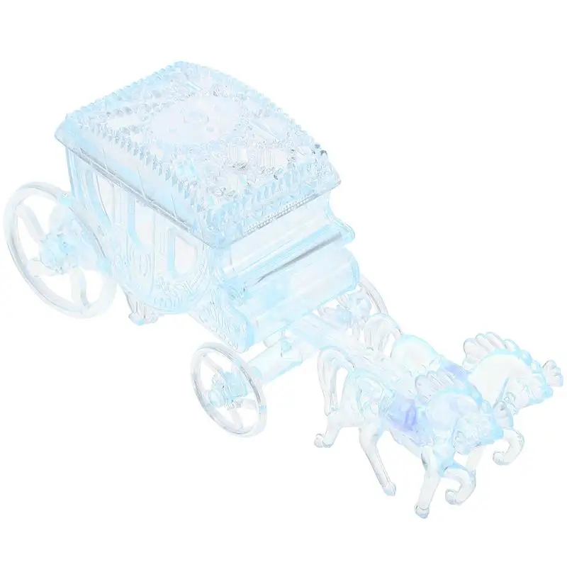 1pc Wedding Carriage Gift Box Plastic Cart Candy Boxes Princess Carriage Christmas Party Favors Baby Shower Wedding Carriage