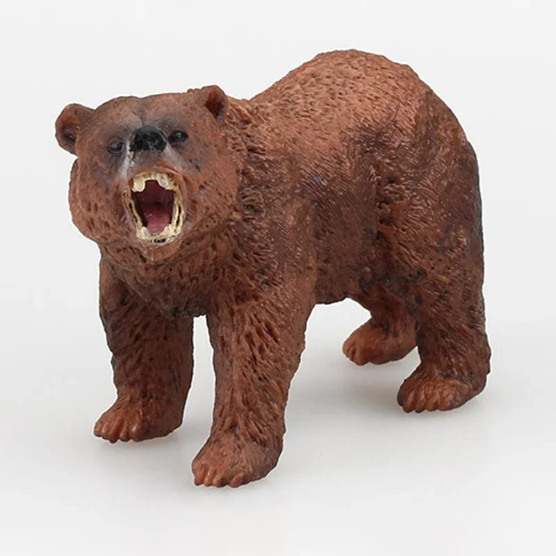 Simulation Wild Zoo Animal Chimpanzees Lion Tiger Horse Model Action Figures Bear Hippo Ostrich Rhino Figurines Toy for Children