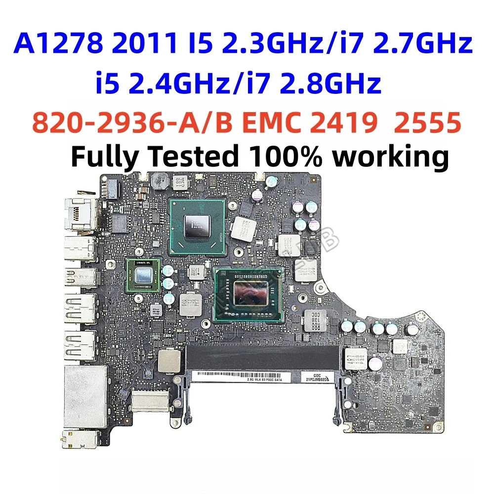 Imagem -04 - Laptop Motherboard para Macbook Pro Logic Board i5 i7 8203115-b 8202936-a 13 A1278 2008 2009 2010 2011 2012