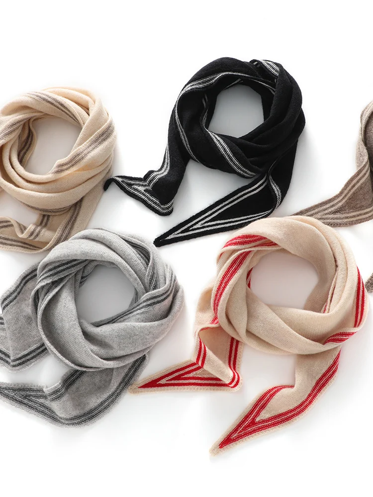 

Женский модный мягкий удобный 100% кашемировый треугольный шарф, шаль, новый стиль, вязаная козья кашемировая треугольная накидка для женщин