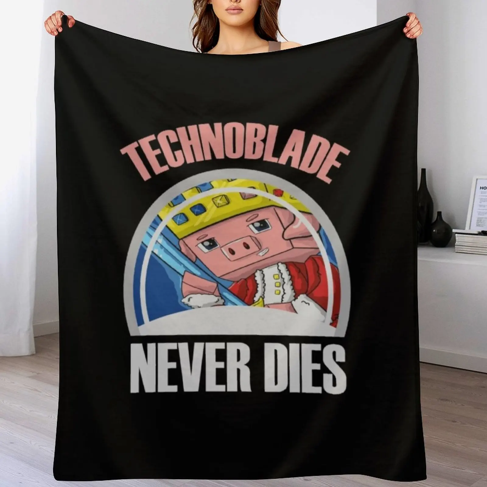 

technoblade never dies Throw Blanket Nap Loose Blankets