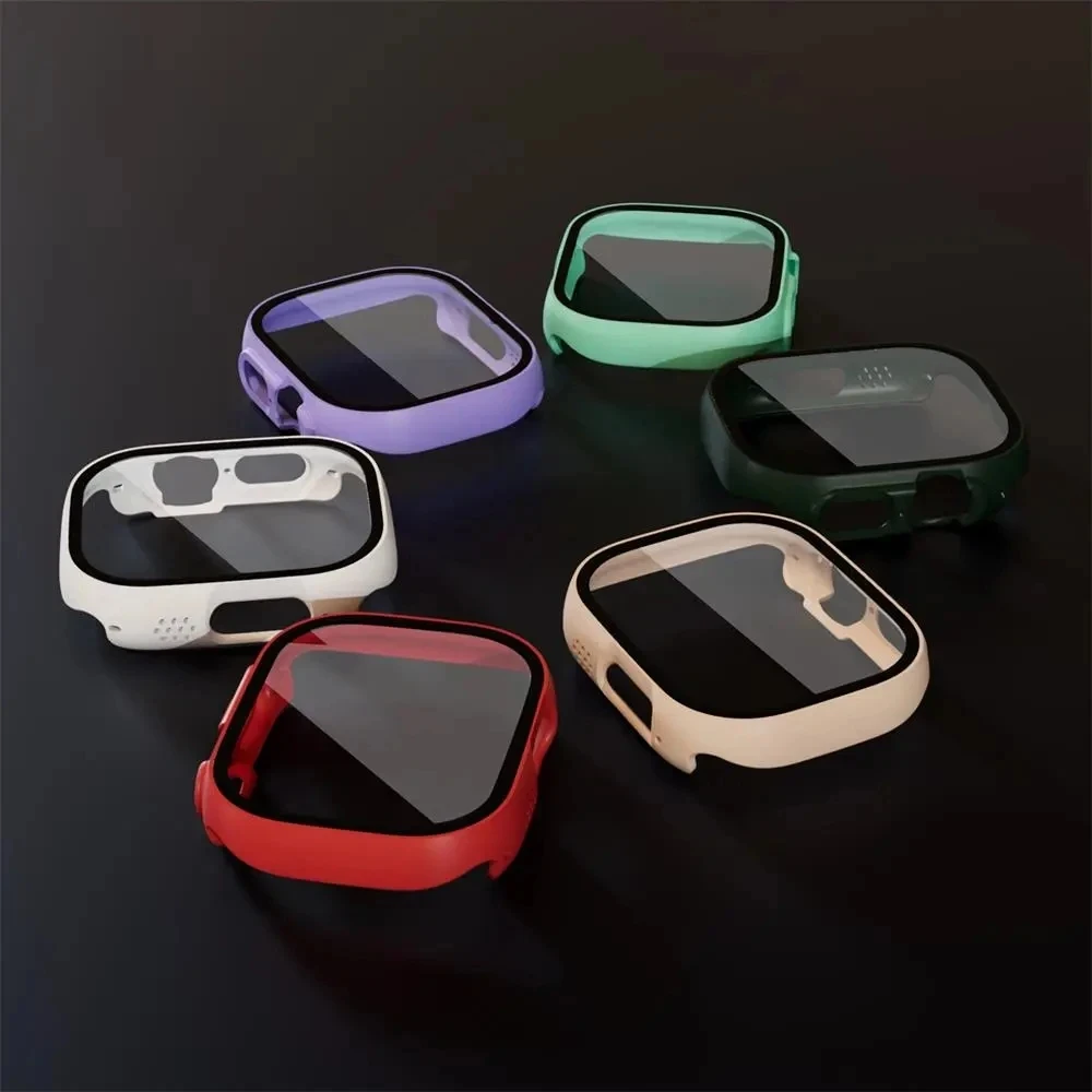 Glas + Gehäuse für Apple Watch Ultra 49 mm Smartwatch PC Bumper Displayschutzfolie Gehärtete Folie Zubehör Apple Watch Ultra 2 49 mm