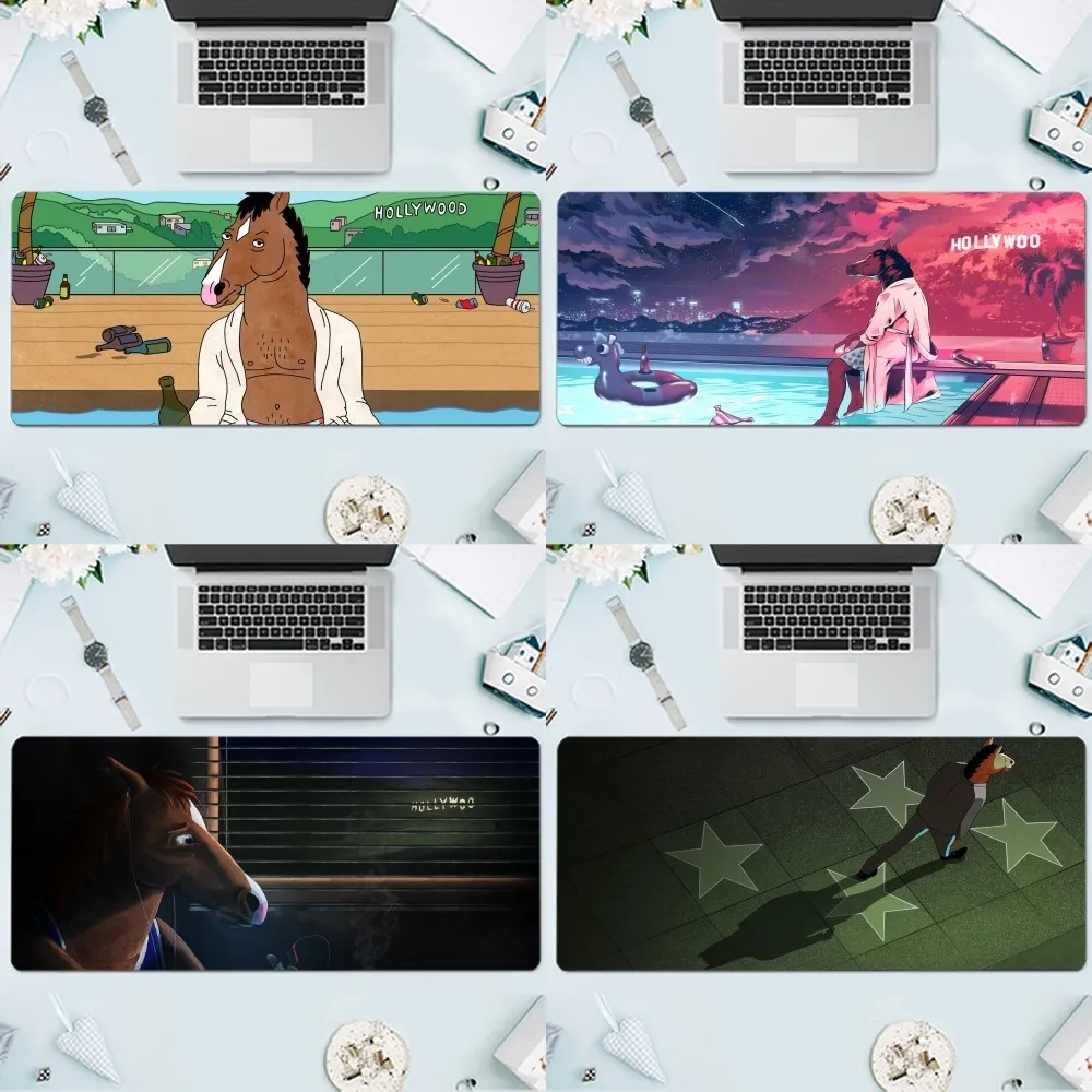 B-BoJack Cartoon H-Horseman Mousepad Large Gaming Compute Gamer PC Keyboard Mouse Mat