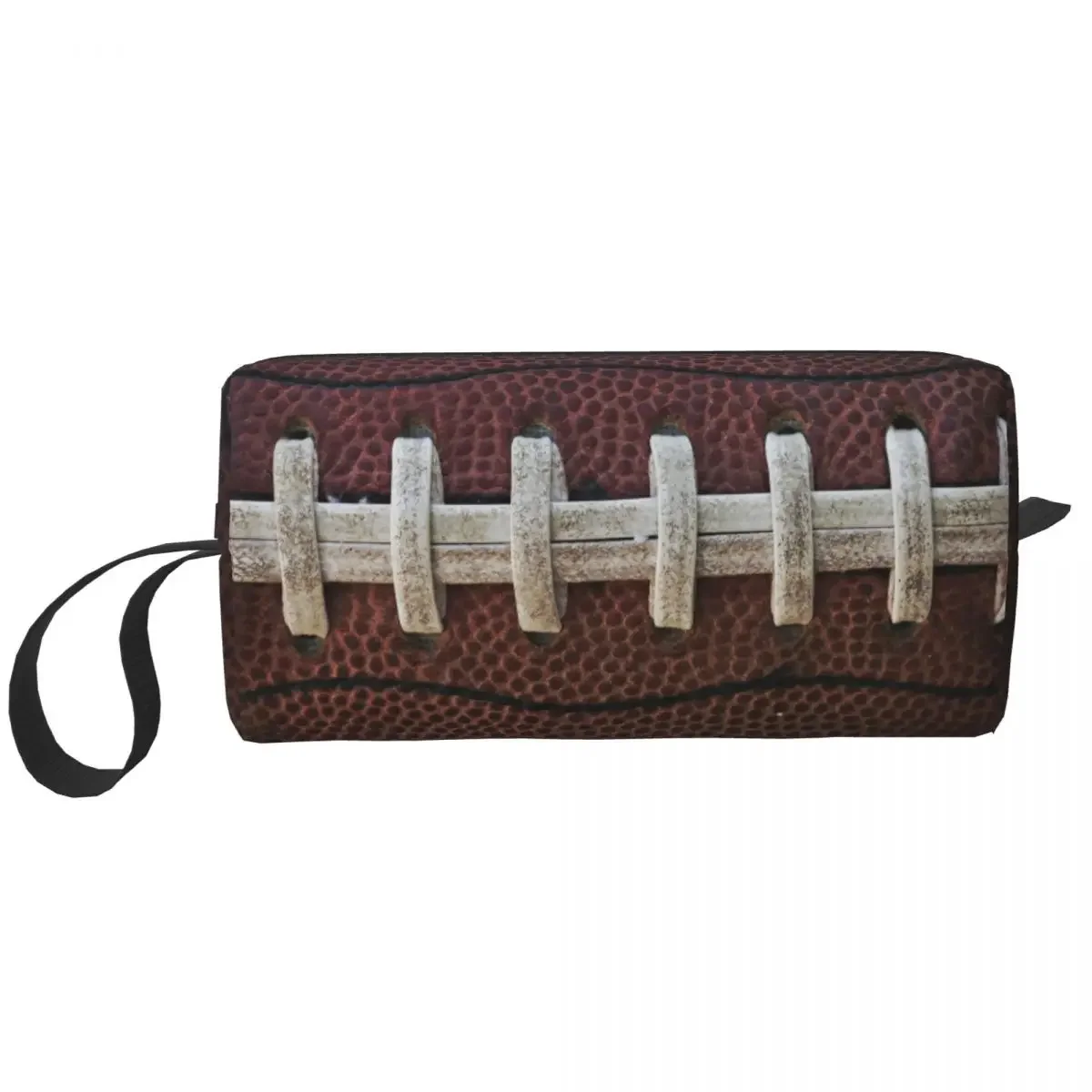 Kawaii American Football Laces Travel Toiletry Bag Women Soccer Sport Pattern Makeup Cosmetic Organizer Beauty Storage Dopp Kit