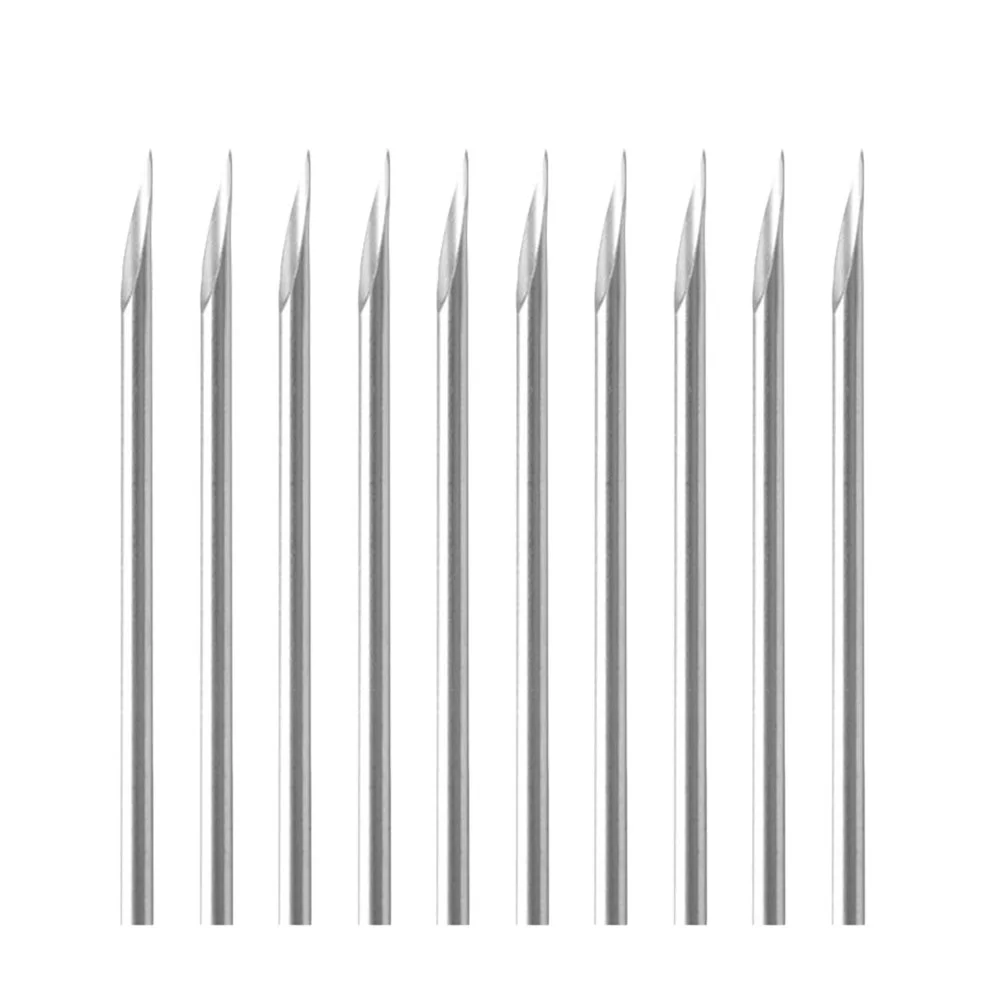 10PCS Sponge End Piercing Needles Disposable Body Mouth Piercing Needles for Piercing Supplies Piercing Tool Size-