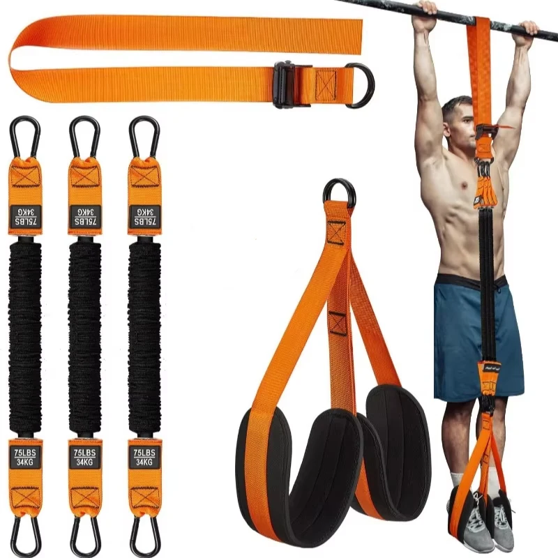 Pull-up Power with Auxiliary Trainer Elastic Rope Pull Bar Fitness Home Men\'s Pull-up Pull-up Auxiliary Pull Band Latex