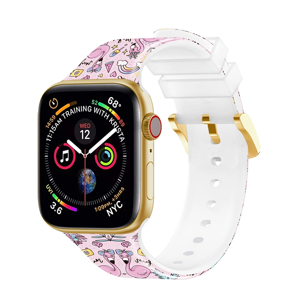 カラーパターンシリコンブレスレット,Apple Watch ultra用ストラップ,2, 10, 9, 8, 7, 49mm, 45mm, 41mm,iwatchシリーズ6,5,se 44mm、40mm、42mm、38mm