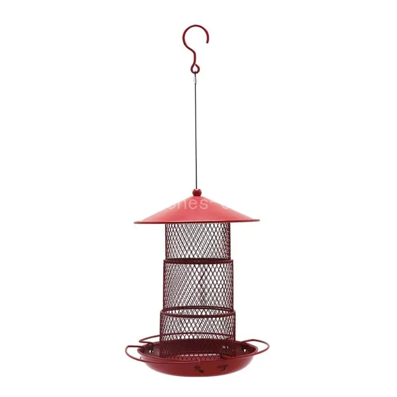 

Q6PE Pet Bird Feeder Outdoor Hanging Pet Dispenser Multiple Hole Bird Feeder