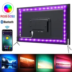 Taśma Bluetooth taśma LED z USB 5050 SMD 5V światła RGB USB elastyczna lampa LED taśma taśma RGB samoprzylepna dioda do telewizora