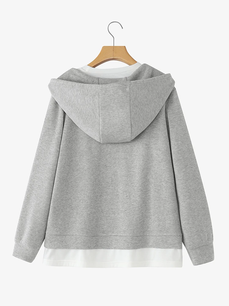 سترات نسائية عصرية بغطاء للرأس من ZANZEA للخريف بأكمام طويلة 2025 ملابس خارجية فضفاضة غير رسمية بقلنسوة ملابس علوية كبيرة الحجم #2