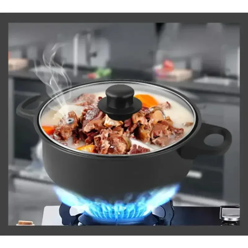 طقم حلل استانلس ستيل مكون من 13 قطعة وعاء الحليب وعاء الحساء مقلاة صغيرة مسطحة القاع مع غطاء ومجرفة مجموعة أدوات المطبخ لمجموعة أواني الطبخ #4