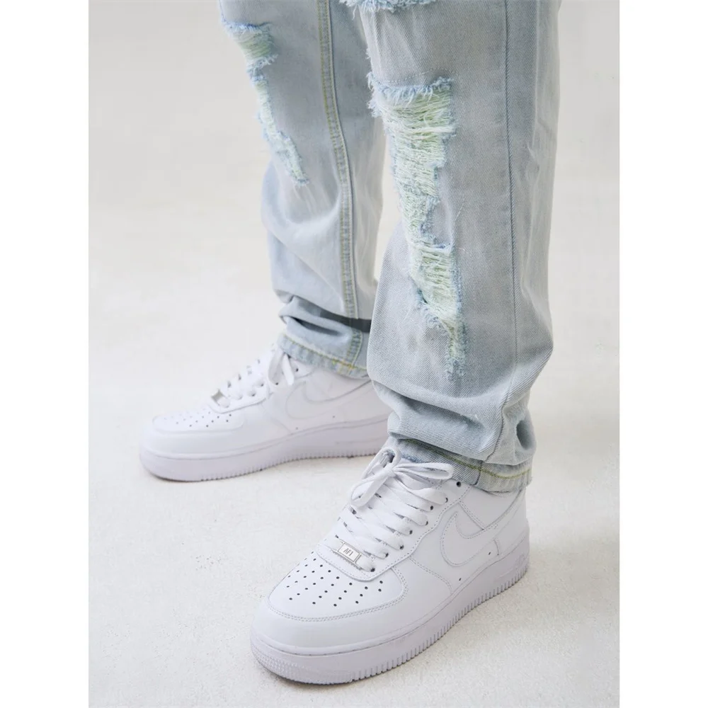 Straight Jeans men Loose Denim Trousers neutral jean Streetwear Casual Solid Color wide jeans man women pants hip hop baggy