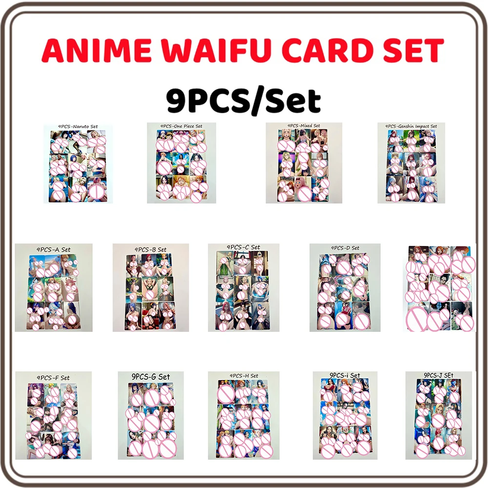 

14SET Anime Sexy Card Naruto&One Piece&Dragonball&Genshin Impact Rare Waifu Nude Card Collection Card Otaku Birthday Gifts