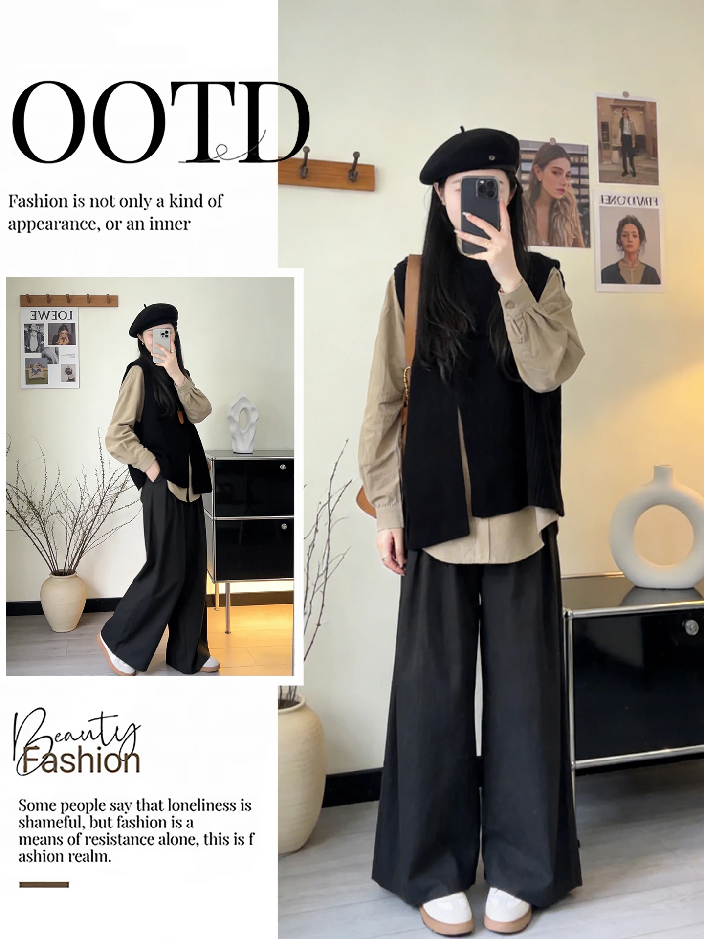 

Весенний комплект 2026: Ультрамодный винтажный вязаный жилет и брюки-кюлоты, повседневный костюм для женщин