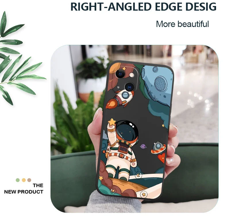 Hey Astronaut Phone Case For iPhone 17 16 15 14 13 12 11 Pro Max Mini X XR XS MAXPlus Cover