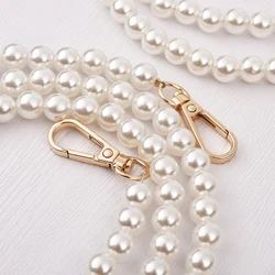 8/10mm Pearl Strap for Bags Handbag Handles DIY purse Replacement Long Beaded Chain for Shoulder Bag Straps Pearl Belt