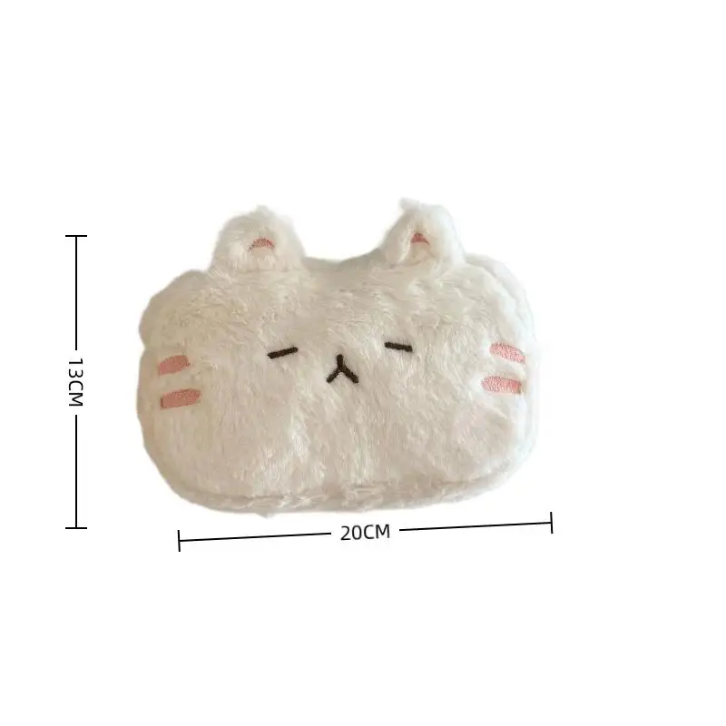 Kinder-Geschenk Lustiger Katzen-Cartoon-Federmäppchen Niedliche Kawaii Schreibwaren-Aufbewahrungstasche Flauschige Großraum-Katzen-Schreibwaren-Tasche für Schüler – Detail 7