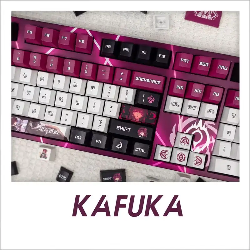 New Honkai Starrail Kafuka Themed Keycap 120 Key Cherry Profile Pbt Thermal Sublimation Mechanical Keyboard Anime Game Keycap