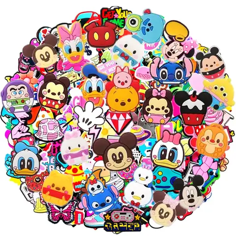 무작위 10-30Pcs 샌들에 대 한 MINISO 디즈니 시리즈 구두 매력 프리미엄 품질 PVC 구두 DIY 장식 액세서리 크리스마스 선물