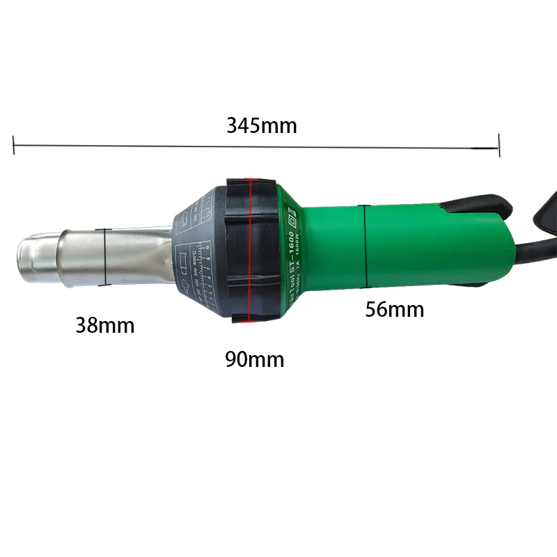 220V 1600W pistola per saldatura in plastica integrata regolazione della temperatura torcia per saldatura in plastica pistola termica per torcia ad