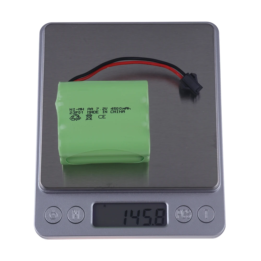 Batería NiMH de 7,2 v y 4500mah, cargador para juguetes Rc, coches, tanques, camiones, Robot, pistola, barco, AA, Ni-MH, 7,2 v, paquete de batería recargable