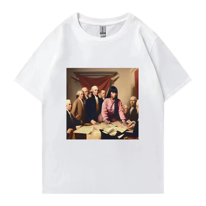 

Creative Humor Printed Pure Cotton T-shirt Men and Women with The Same Round Neck Cotton Short-sleeved T-shirt Funny Clothes