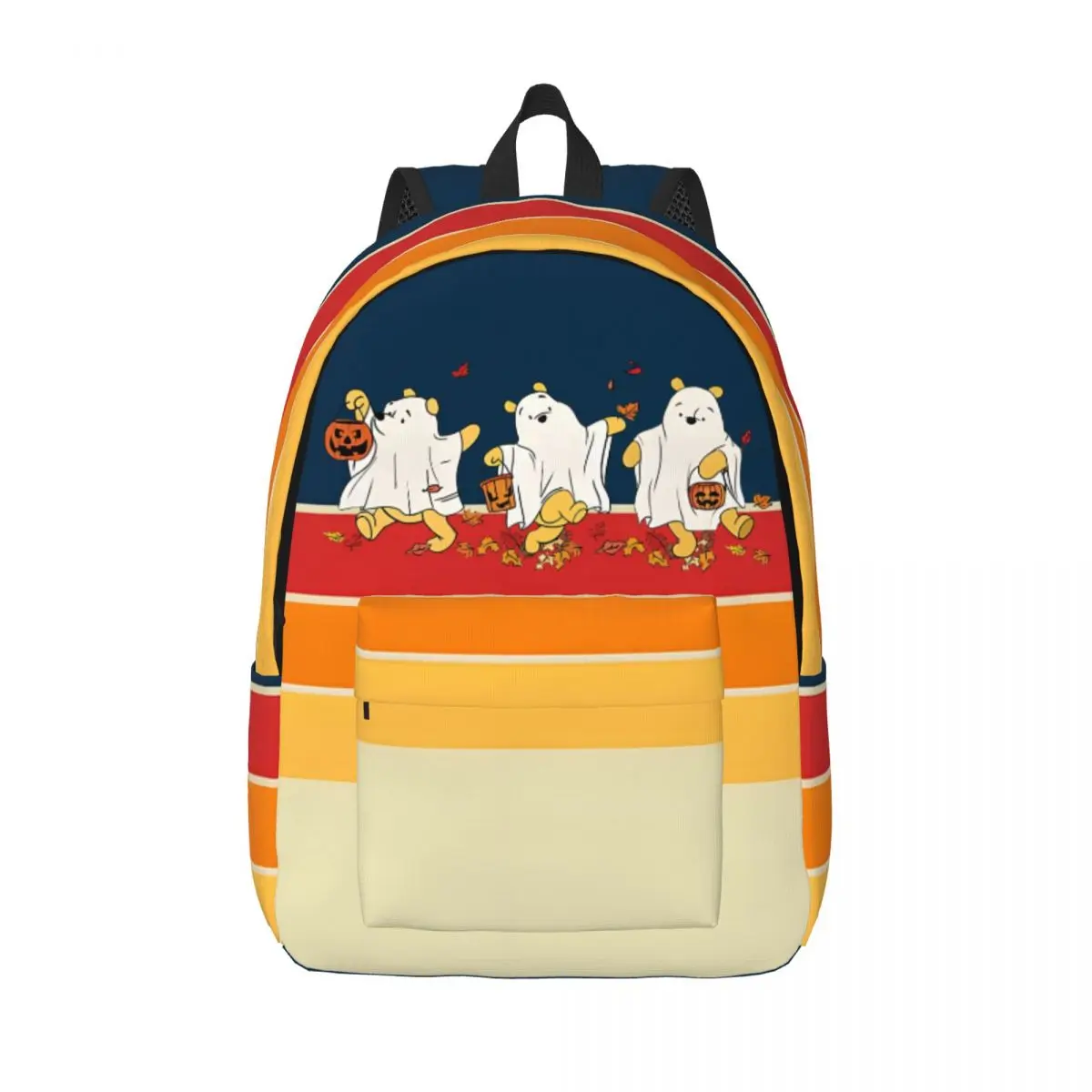 Children\'s Bags Halloween Pooh Ghost Multi Compartment Disney Pooh Bear Winnie Grils Back To School Gift Versatile Handbag